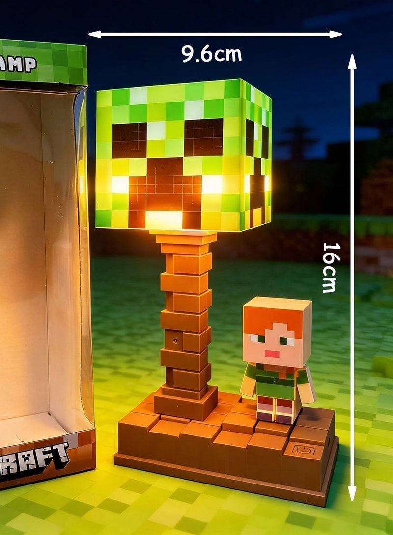 Minecraft Night Light LED Lamp, Touch Activated, Adjustable Brightness and Light Effects, USB Rechargeable Bedside Decor - Image 5