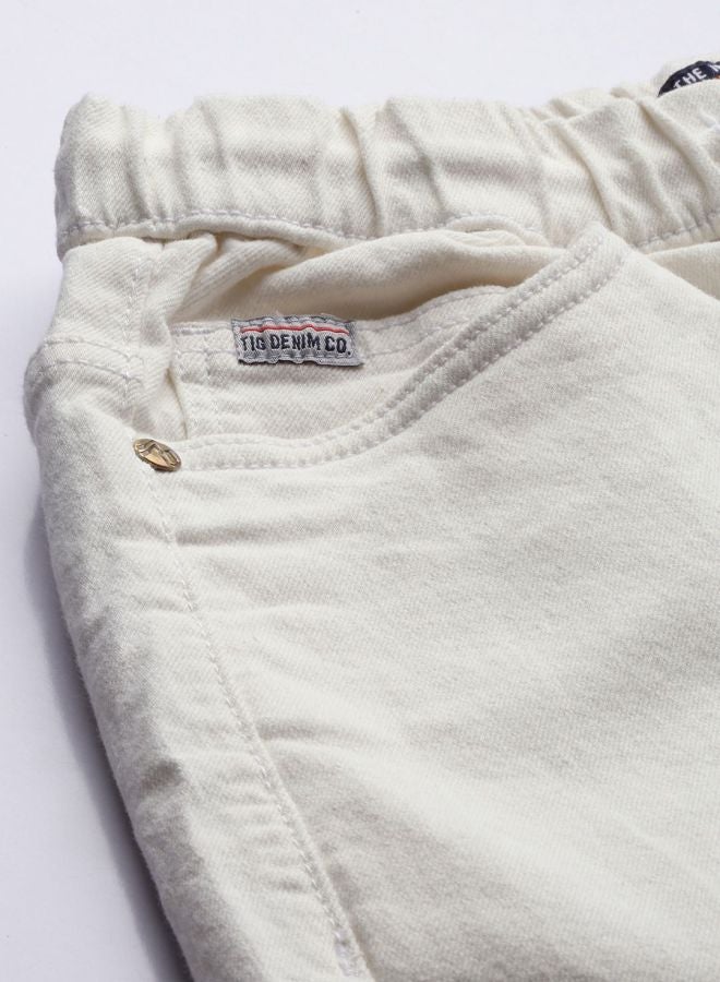 The Indian Garage Co Men Slim Fit Solid Mid-Rise Stretchable Denim Joggers  - Image 4