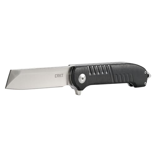 CRKT Razel GT Assisted Folding Pocket Knife: Everyday Carry, Stainless Steel Cleaver Blade with Satin Finish, Liner Lock, Black Aluminum Handle, Lanyard Hole 4031 Multi One Size - Image 3