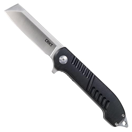 CRKT Razel GT Assisted Folding Pocket Knife: Everyday Carry, Stainless Steel Cleaver Blade with Satin Finish, Liner Lock, Black Aluminum Handle, Lanyard Hole 4031 Multi One Size - Image 1