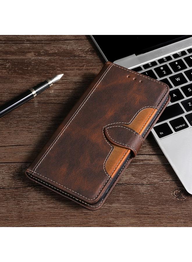 S-TOP Case For Motorola Moto E20 Stitching Skin Feel Magnetic Buckle PU Leather Phone Case - Image 1