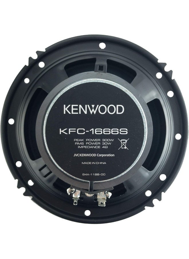 KENWOOD مكبرات صوت محورية للسيارة Kenwood KFC-1666S 300 وات مقاس 6.5 بوصة ثنائية الاتجاه مع معزز مجال الصوت - زوج - Image 4
