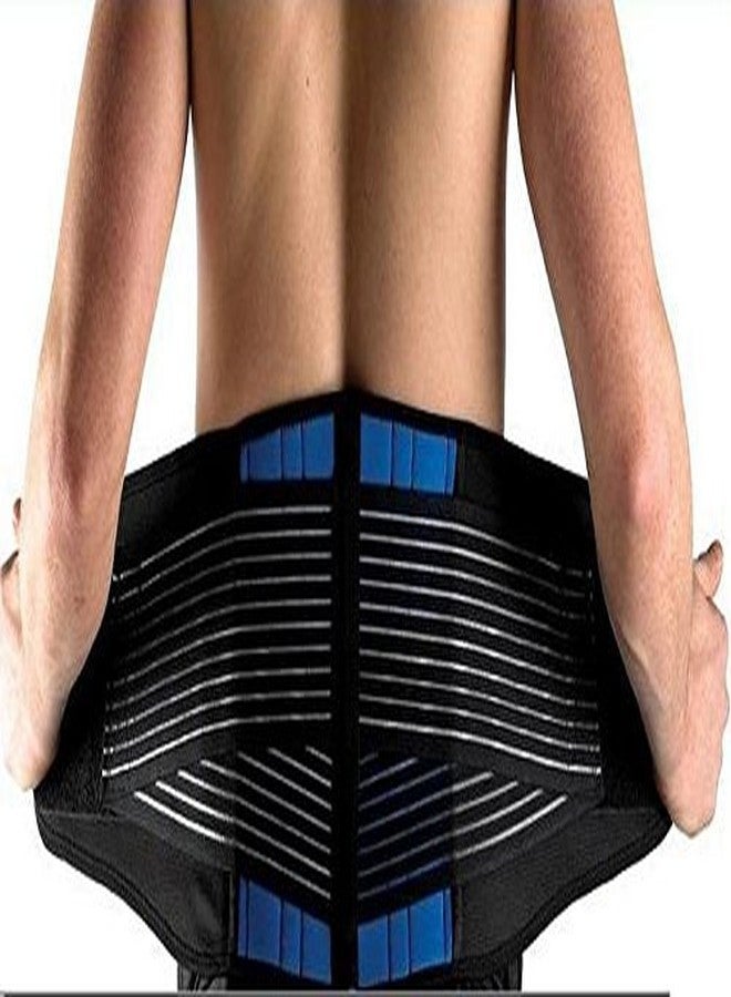 JERN Posture Adjustable Neoprene Double Pull Lumbar Support Lower Back Belt Brace Pain Relief Band Waist (S) - Image 1