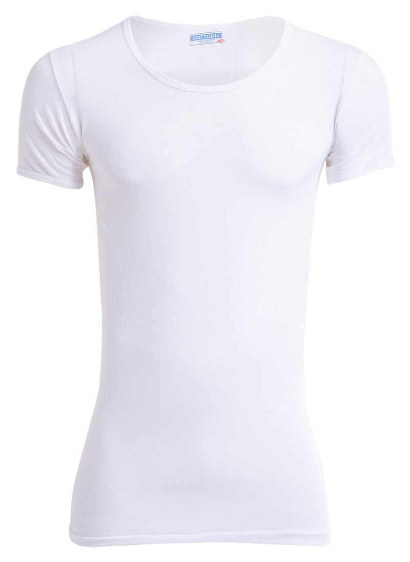 COTTONIL Bundle OF Three 100% Cotton Half Sleeve - White  - Image 2