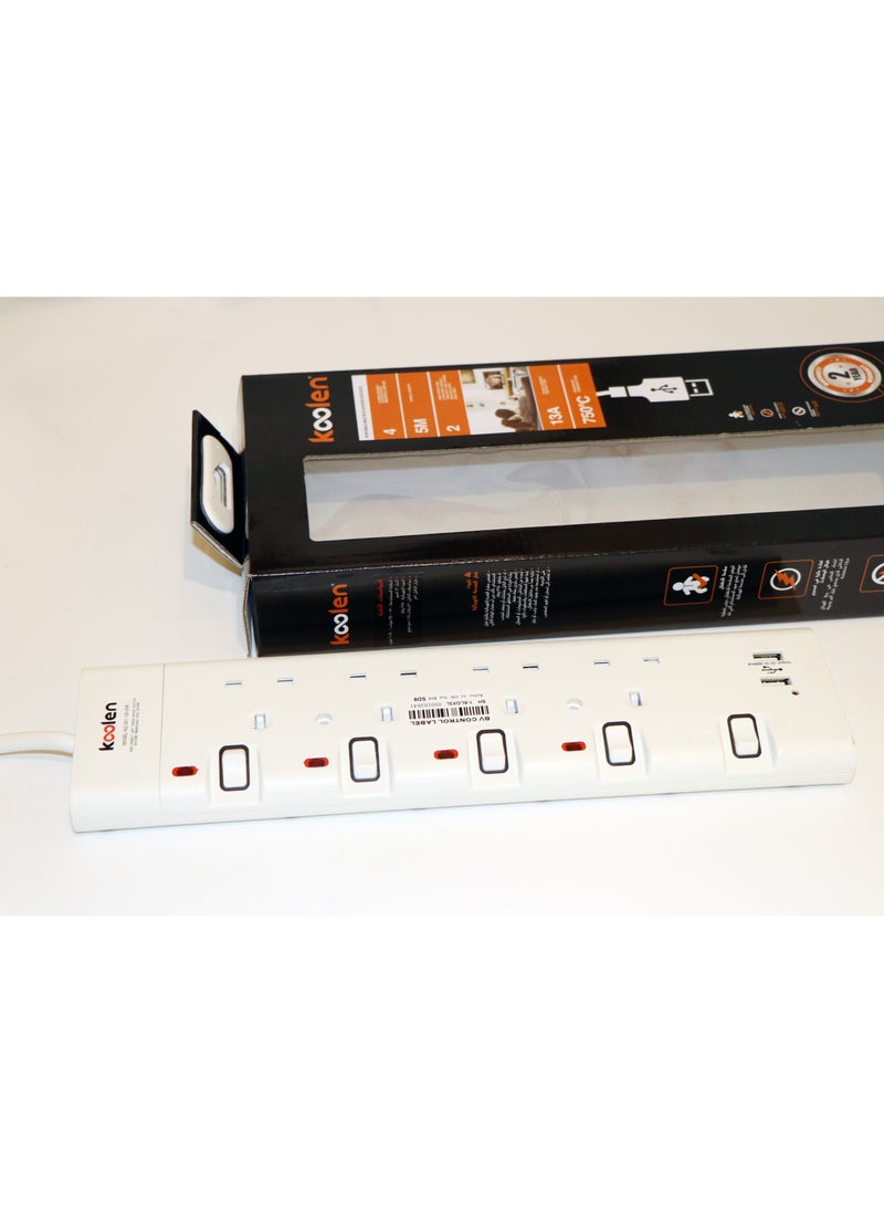 KOOLEN - Koolen Sockets 3M 3way with 2 USB - Image 1