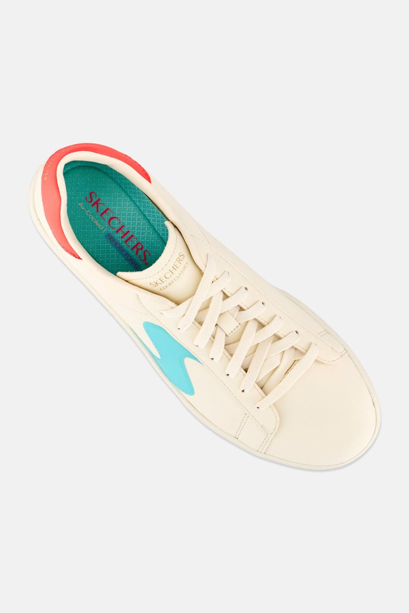 SKECHERS Women Top Grade Lace Up Outdoor Shoes, Off White - Image 3