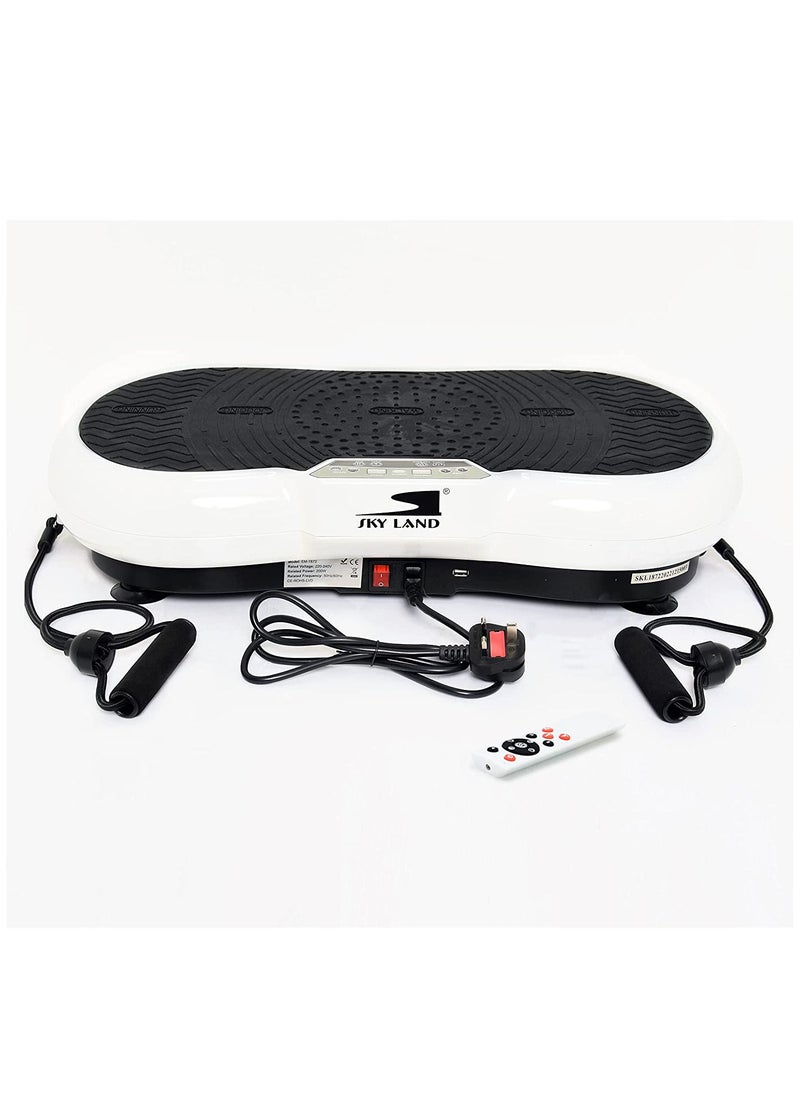 Slimming Body  Fitness Vibration Plate | Fitness Vibration Platform With Bluetooth Connection, Speaker, 10 Preset Program Modes, & 2 Resistance Bands