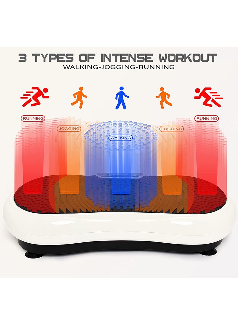 Slimming Body  Fitness Vibration Plate | Fitness Vibration Platform With Bluetooth Connection, Speaker, 10 Preset Program Modes, & 2 Resistance Bands