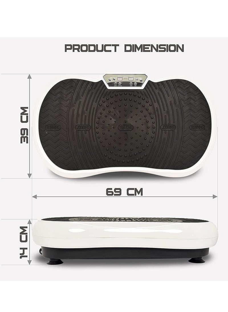 Slimming Body  Fitness Vibration Plate | Fitness Vibration Platform With Bluetooth Connection, Speaker, 10 Preset Program Modes, & 2 Resistance Bands