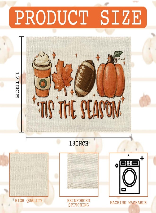WRSUNT Tis The Season Fall Placemats Set of 4 Fall Decorations for Home Autumn Thanksgiving Placemats Farmhouse Autumn Holiday Decor for Home Party Kitchen Dining Table 12x18 inches - Image 2