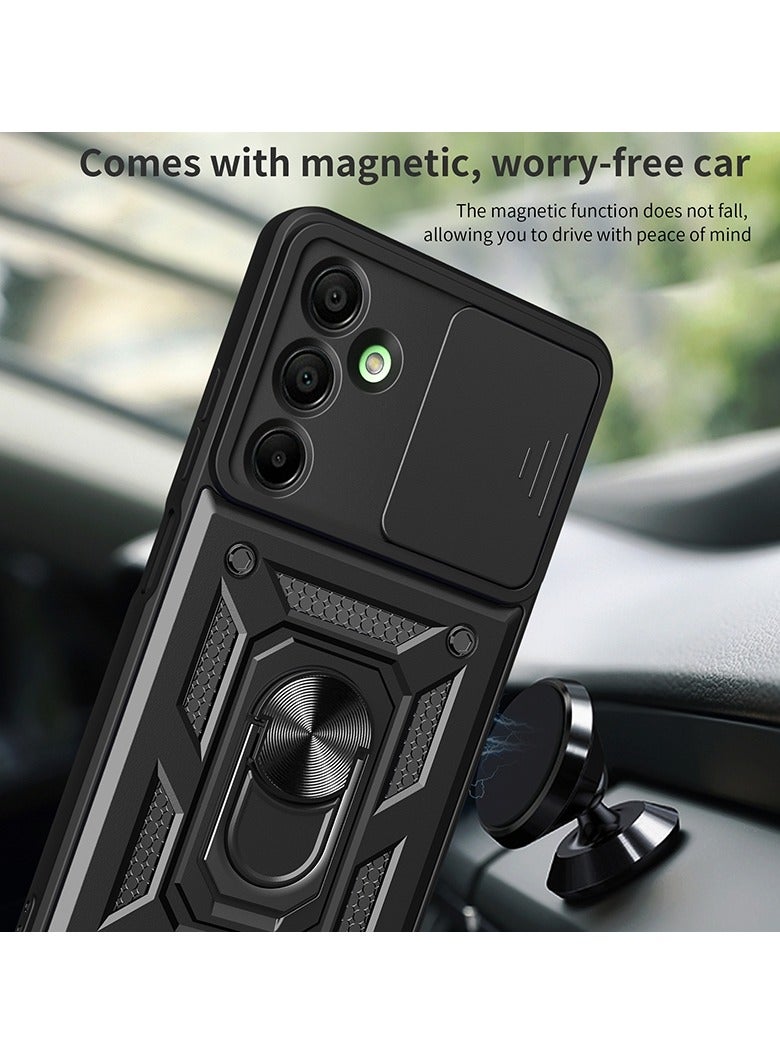 Case Cover Shockproof Protective Case with Camera Protection and Metal Ring Compatible with   Samsung Galaxy A26 (Black) - Image 3