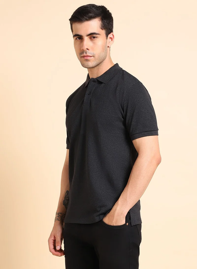 Dennis Lingo Grey T-Shirt for Men, 100% Cotton, Regular Fit
