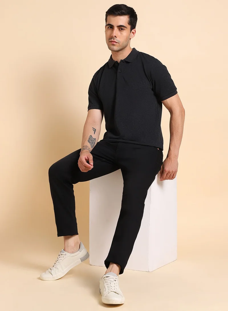 Dennis Lingo Grey T-Shirt for Men, 100% Cotton, Regular Fit
