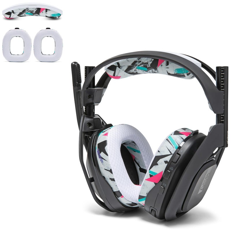 WC Mod Kit A50 - Cooling Gel Earpads + Headband Replacement for Astro A50 Gen 4, Gen 5 & A50X by Wicked Cushions | Enhanced Comfort, Cooling & Durability | 90's White - Image 1