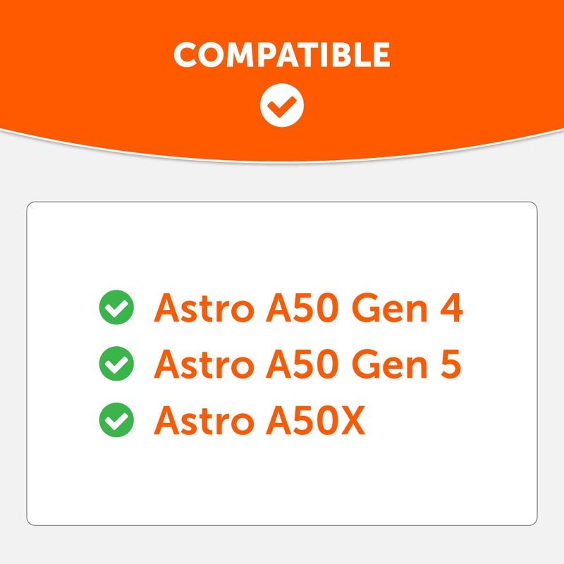 WC Mod Kit A50 - Cooling Gel Earpads + Headband Replacement for Astro A50 Gen 4, Gen 5 & A50X by Wicked Cushions | Enhanced Comfort, Cooling & Durability | 90's White - Image 2