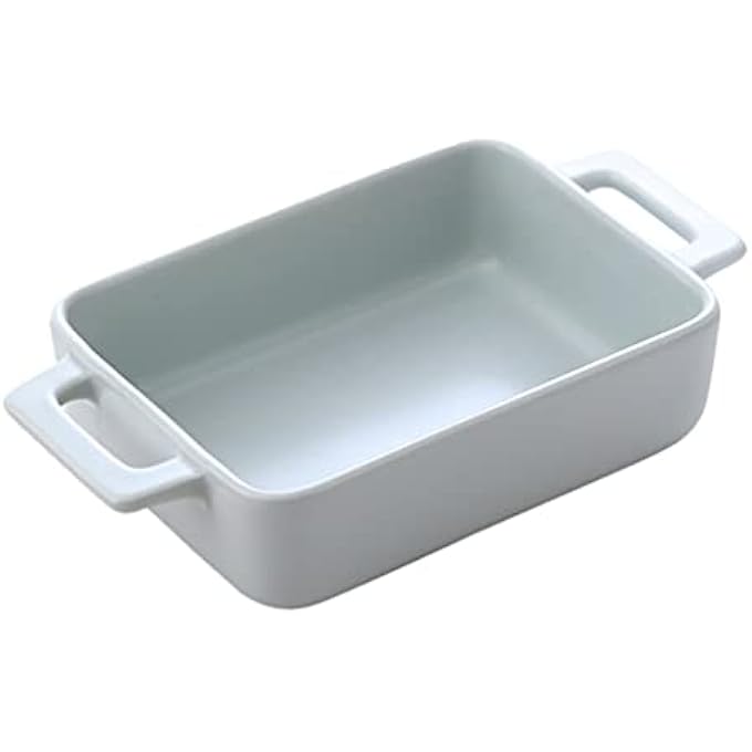 rayihni Roasting Lasagna Pan Ceramic Baking Dish Rectangular Casserole Dish Casserole Baker For Cooking Cake Dinner Green - Image 1