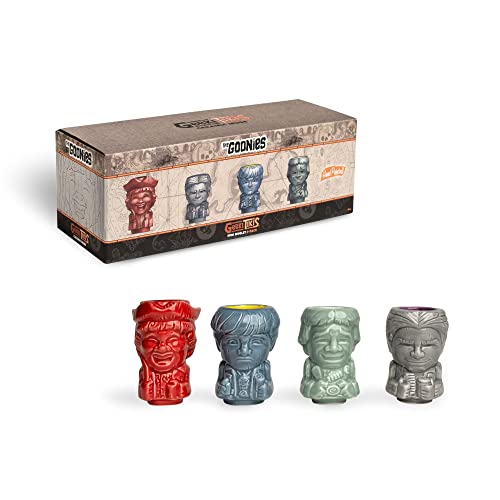 Geeki Tikis The Goonies Mini Muglet 4-Pack | Mikey, Data, Chunk, Mouth | Tumbler Cocktail Glasses, Tropical Drinkware For Home Barware Set | '80s Movies Gifts and Collectibles | Each Holds 2 Ounces - Image 3
