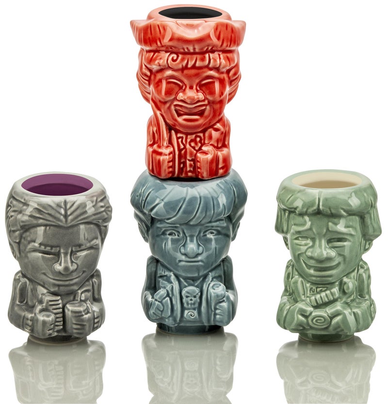 Geeki Tikis The Goonies Mini Muglet 4-Pack | Mikey, Data, Chunk, Mouth | Tumbler Cocktail Glasses, Tropical Drinkware For Home Barware Set | '80s Movies Gifts and Collectibles | Each Holds 2 Ounces - Image 1