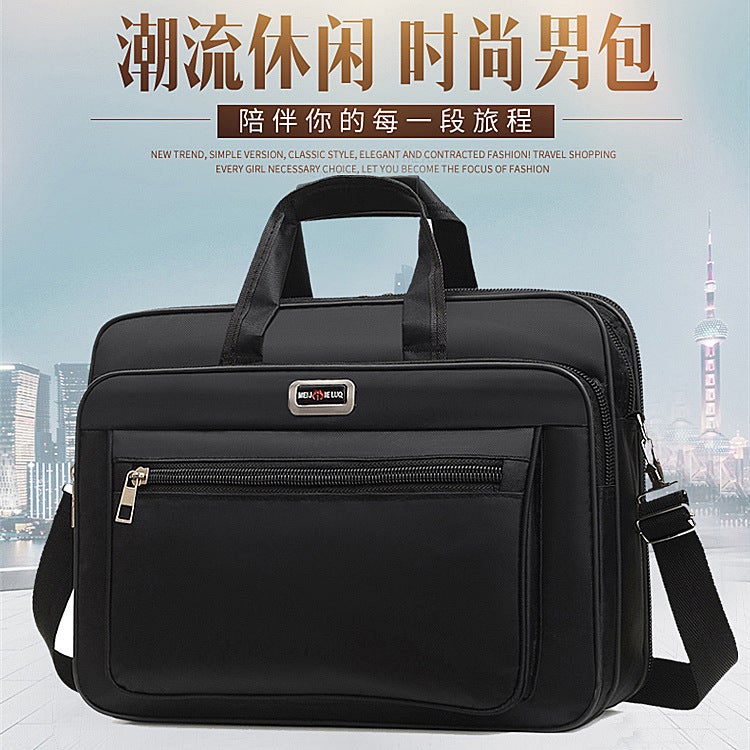 Portable Shoulder Notebook Tablet Computer Bag 15 Inch Office Travel Student Printing Large Capacity Computer Bag - Image 2