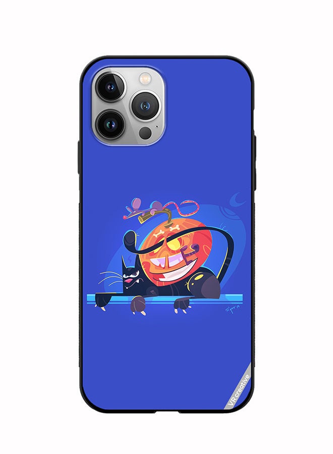 Protective Case Cover For Apple iPhone 12 Pro Halloween Cat Design Multicolour