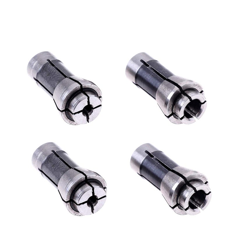 YXCCSE 4 Pack Die Grinder Collet Grinding Machine Clamping Collet,2 Pack 3mm and 2 Pack 6mm Die Grinder Collet Grinding Machine Clamping Collet Adapter 1/4" and 1/8" Arbors Shanks - Image 1