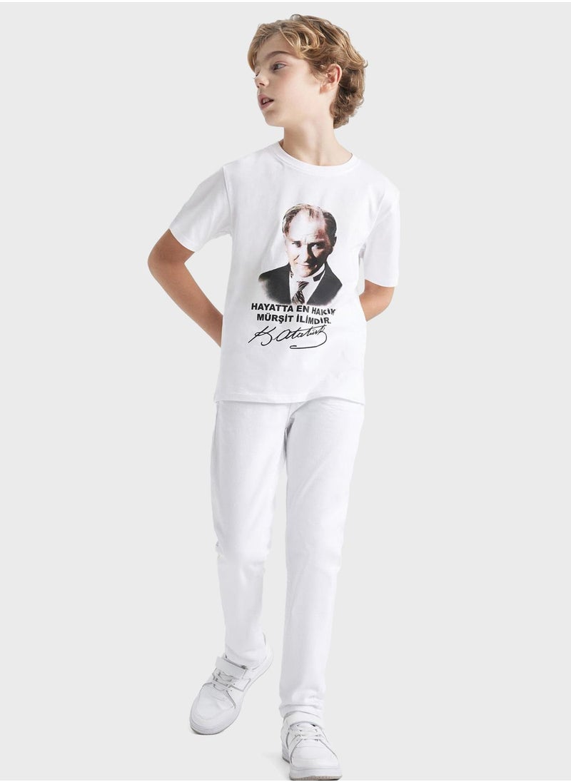 DeFacto Boy Straight Fit Straight Leg White Jeans  - Image 2