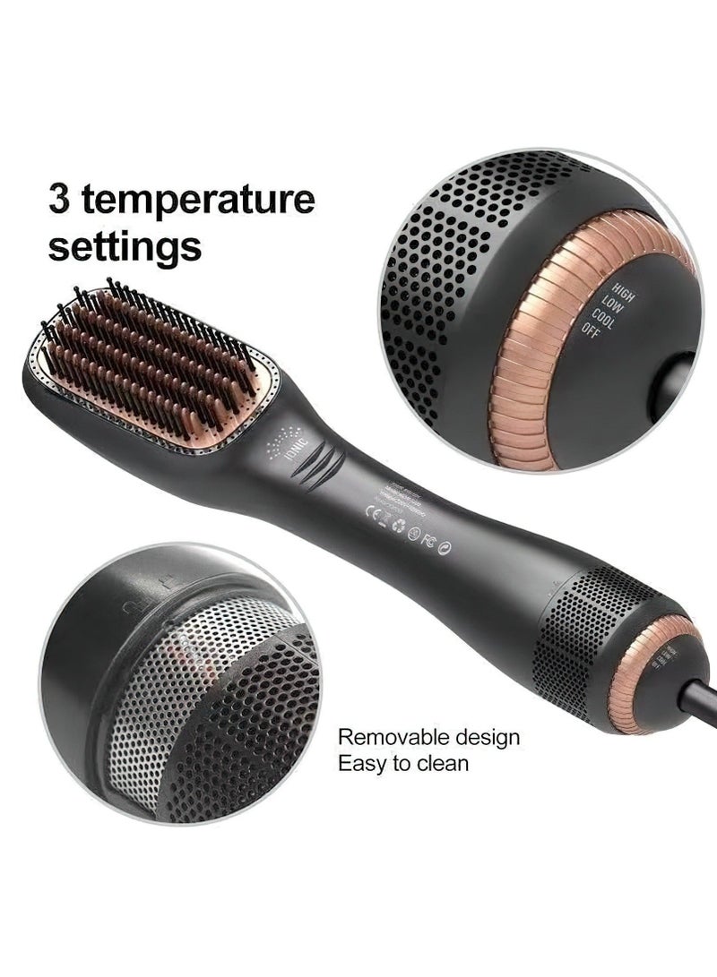 عام فرشاة مجفف الشعر المحترفة ومملس الشعر والمشط، 1200 واط، سيراميك تورمالين أيوني، فرشاة هواء ساخن، 3 إعدادات حرارية، جهاز مجفف ومصفف شعر متعدد الاستخدامات لجميع أنواع الشعر - Image 5