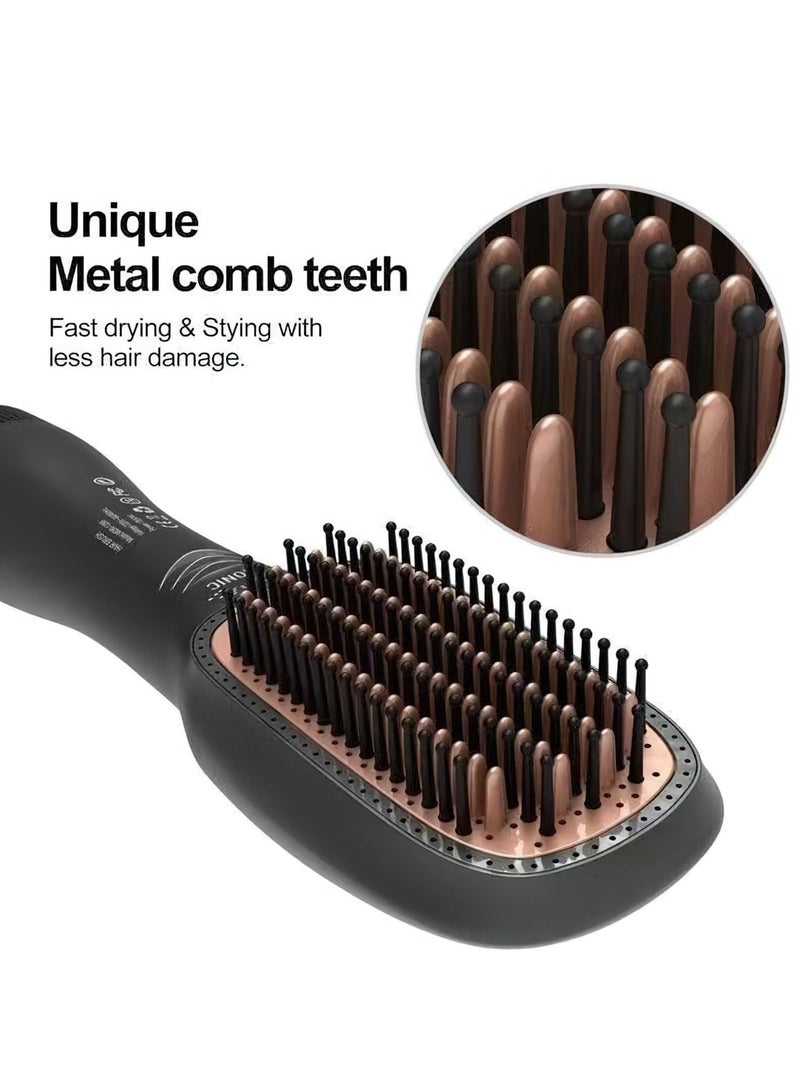 عام فرشاة مجفف الشعر المحترفة ومملس الشعر والمشط، 1200 واط، سيراميك تورمالين أيوني، فرشاة هواء ساخن، 3 إعدادات حرارية، جهاز مجفف ومصفف شعر متعدد الاستخدامات لجميع أنواع الشعر - Image 4