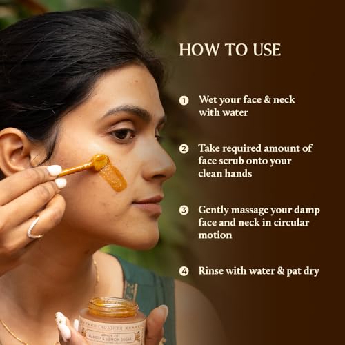 Old School Rituals Mango & Lemon Sugar Exfoliating Jelly | Natural Face Scrub for Radiant Glow & Intense Hydration | Gently Removes Dead Skin, Impurities & Revitalizes Dull Skin | Enriched with Mango & Lemon Extracts | 50g - Image 4