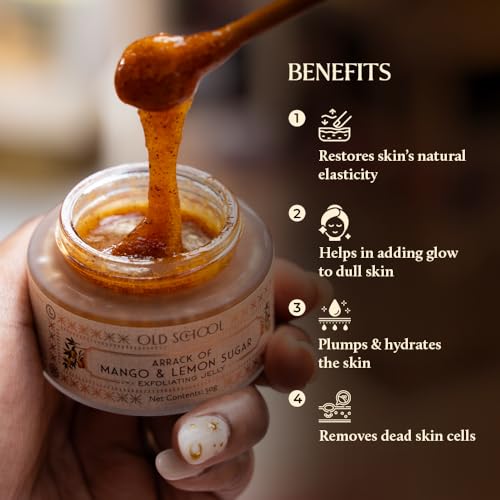 Old School Rituals Mango & Lemon Sugar Exfoliating Jelly | Natural Face Scrub for Radiant Glow & Intense Hydration | Gently Removes Dead Skin, Impurities & Revitalizes Dull Skin | Enriched with Mango & Lemon Extracts | 50g - Image 3