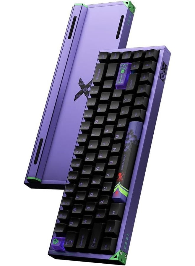 Piifox Defender 68 PC Gaming Keyboard Wired, 0.01mm Precision Magnetic Switch Hot Swappable, PBT Keycaps, RGB, 128K Polling Rate, IP57, Full Aluminum CNC Housing, Compatible with Mac(Purple) - Image 1