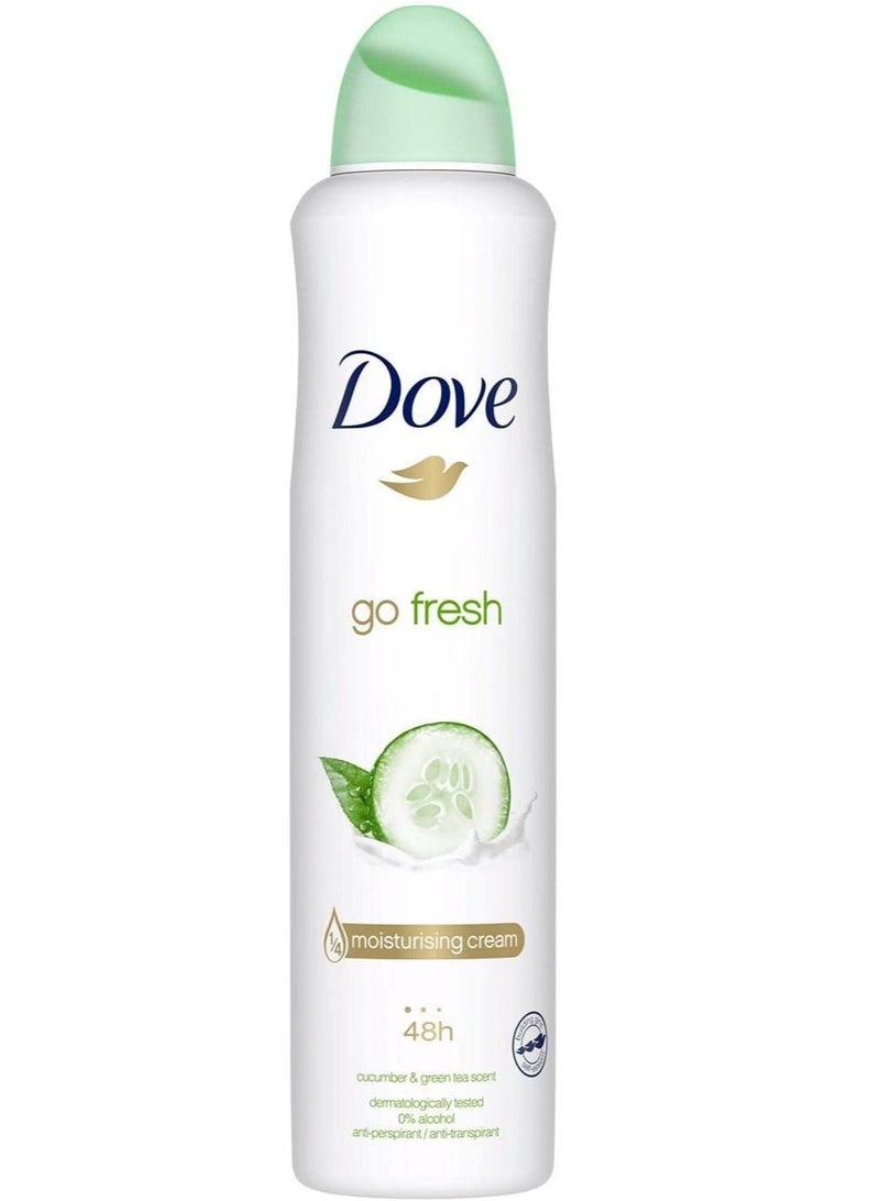 Dove go fresh cucumber and green tea antiperspirant 250mlx6 - Image 2