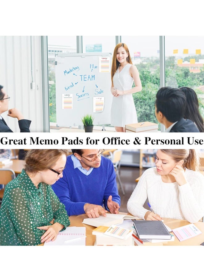 4 Pack Cute Sticky Notes, Vintage Colors Stickies Super Sticking Power Memo Pads for Office, School Use, Easy to Use - Image 5