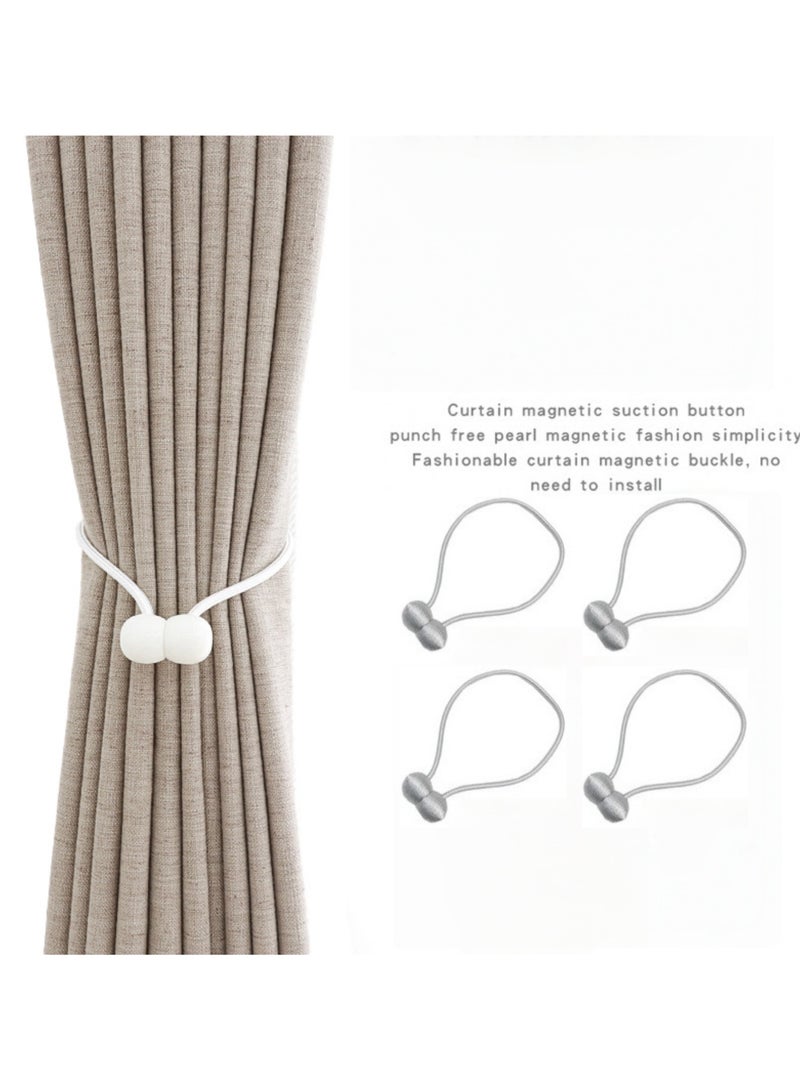 مجموعة من 4 قطع من مشابك تثبيت الستائر المغناطيسية الإبداعية، مثبتات أنيقة لستائر النوافذ، ديكورات نوافذ المنزل لغرفة المعيشة وغرفة النوم والشرفة - Image 1