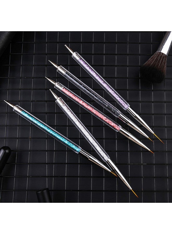Mcduyant 8 Pieces Designs Brushes For Nail Art Resin Palette Gel Design Nail Art Dotting Tools Nail Gel Painting Brush Mixing Palette Nail Art Equipment - Image 5