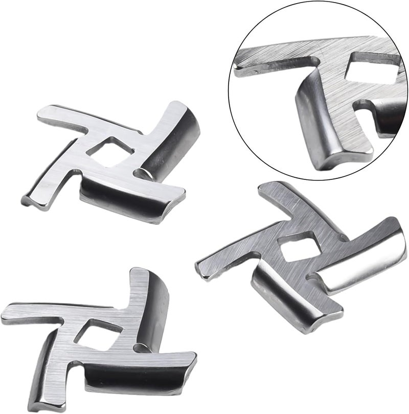 Stainless Steel Meat Grinder Blade with 8mm Inner Hole for MGB Series, 48mm Length Replacement Part for Home Kitchen Food Prep and Sausage Making(3PCS) - Image 5