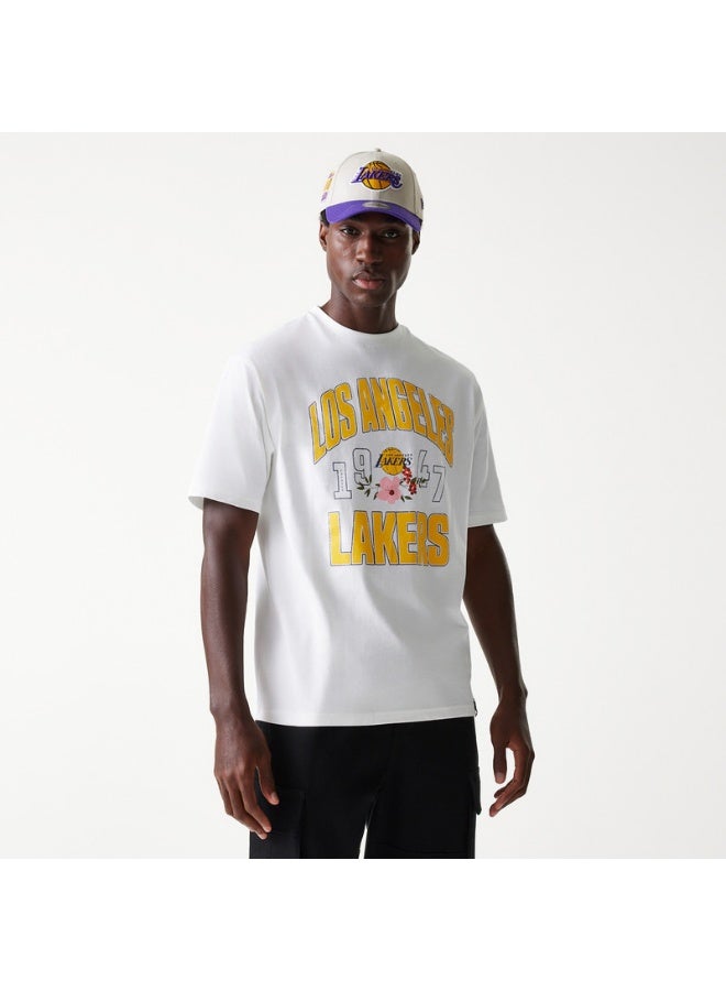 NEW ERA NBA DISTRESSED OS TEE LOSLAK  WHI - Image 1