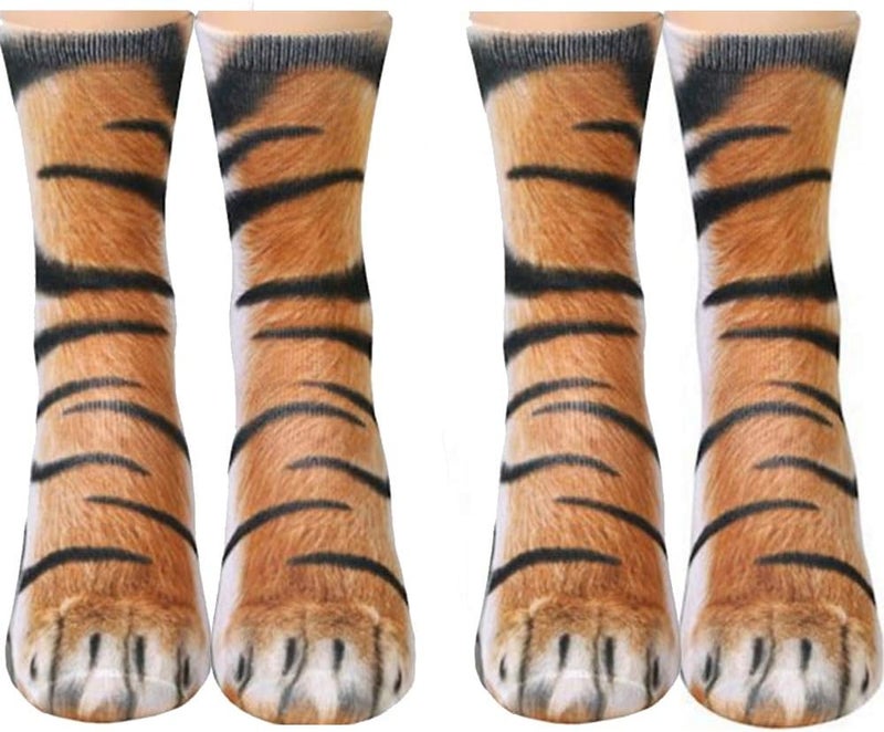 NDLBS Funny Christmas Gifts Novelty 3D Animal Paw Socks Stocking Stuffers for Adult Women Men Teens Gag White Elephant Gifts - Image 1