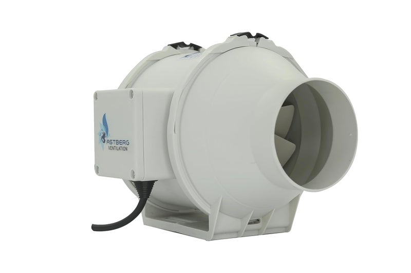 Astberg Astberg AF100P 100mm4 198CMH117CFM Silent mix flowInline duct fanExhaust  - Image 1