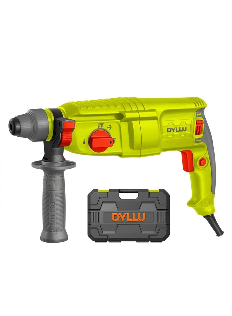 DYLLU 800W SDS Plus Rotary Hammer Drill 26mm, Electric Impact Drill for Concrete, Steel & Wood with Case - Image 2