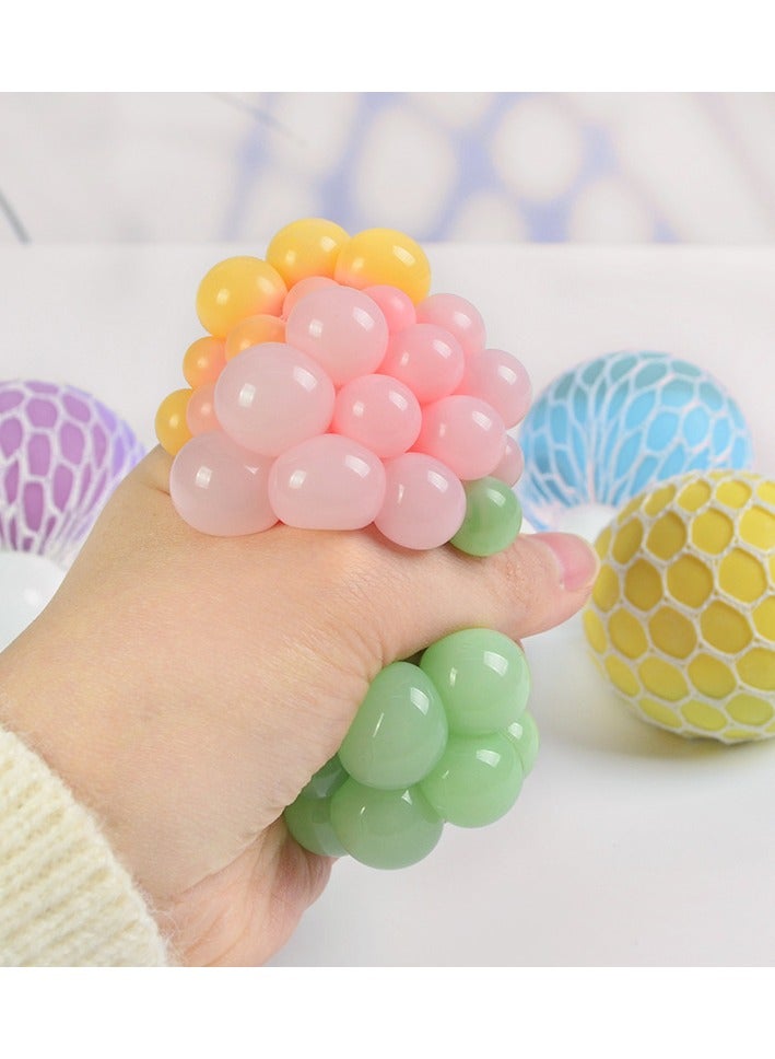 Stress Balls for Kids Fidget Toys Adults Mesh Grape Stress Ball  Squishy Toys Fidget Squish Dough Ball Autism Sensory Toys for Autistic Children Stress Relief Toy Party Favors  - Image 4