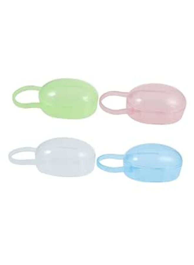 Infant Newborn Pacifier Case Holder 4 Pack Portable Storage Organizer Box Color