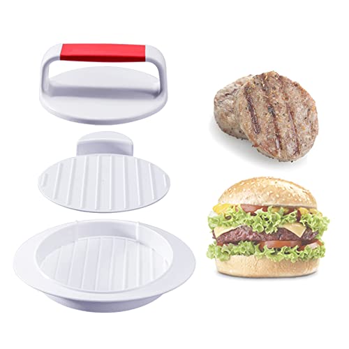 NatldGs Hamburger Press Patty Maker Burger Press Mold Perfectly Sized 4.6” Burger Mold Rings Easy Release Round Hamburger Patty Press for Grill Accessories Set (1 Piece) White - Image 1