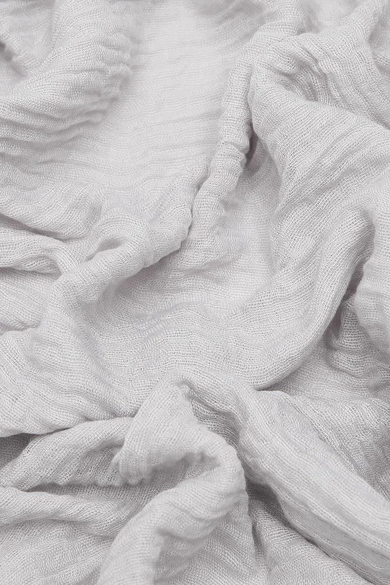 Levidor Light Silver Crepe Shawl