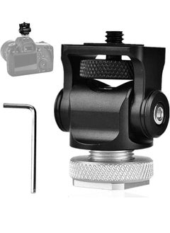 Field Monitor Mount, Adjustable Camera Monitor Holder Mount with Hot Cold Shoe Adapter Tilt 180 Degree Swivel 360 Degree for 5" and 7" LCD Field Monitor