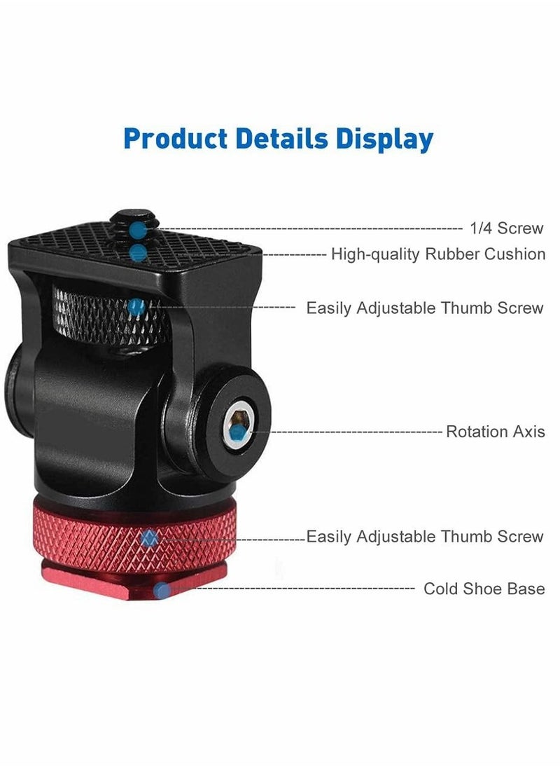 SYOSI - Field Monitor Mount, Adjustable Camera Monitor Holder Mount with Hot Cold Shoe Adapter Tilt 180 Degree Swivel 360 Degree for 5" and 7" LCD Field Monitor - Image 1