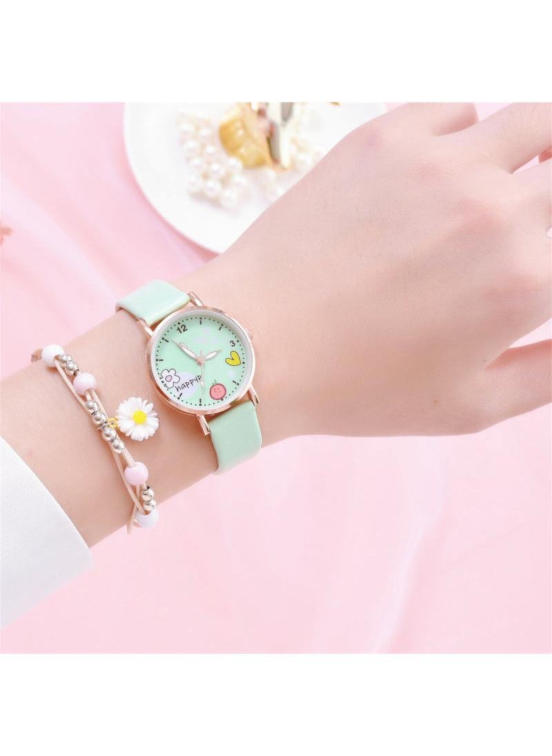GAIETY Student Girl Pu Band Watch Bracelet Combination Suit  - Image 4