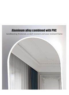 Generic Arched Full Length Mirror  Floor Big Standing Mirror, Against Wall for Bedroom,Dressing and Wall-Mounted Thin Frame Mirror  - Image 5