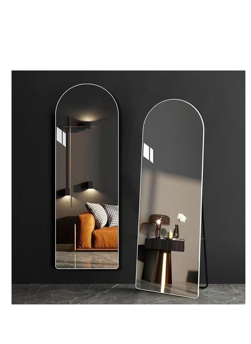 Generic - Arched Full Length Mirror  Floor Big Standing Mirror, Against Wall for Bedroom,Dressing and Wall-Mounted Thin Frame Mirror - Image 1