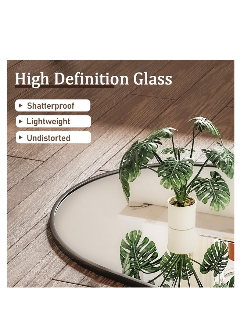Full Length Mirror  Arched Aluminum alloy Large Standing Dressing Mirror Hanging Leaning Against Wall Mounted Mirror with Stand for Bedroom Locker Room Living Room  - Image 5